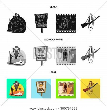 Isolated Object Of Texas And History Icon. Set Of Texas And Culture Vector Icon For Stock.