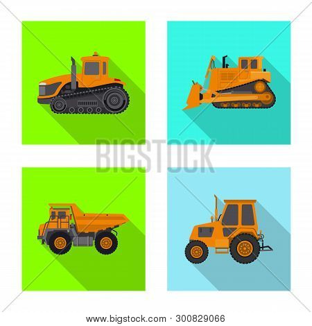 Vector Design Of Build And Construction Icon. Collection Of Build And Machinery Vector Icon For Stoc