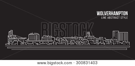Cityscape Building Line Art Vector Illustration Design -  Bristol City
