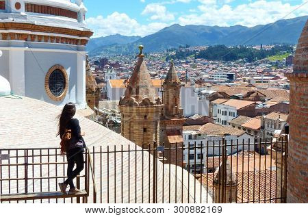 Cuenca, Ecuador-may 11, 2019: Cityscape Of The Historical Center City, Unesco World Heritage Site, A