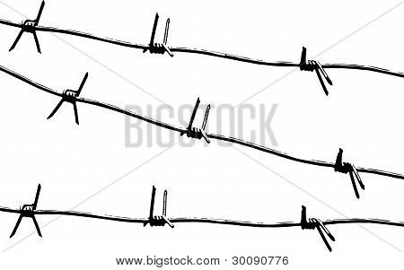 Dikenli tel tasarlamak vektör.