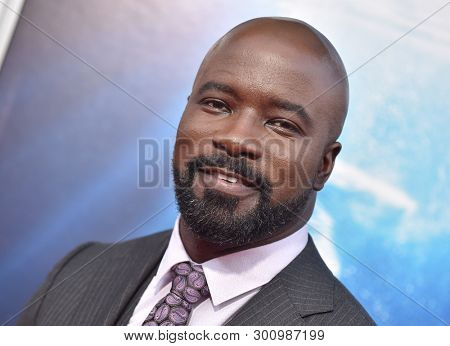 LOS ANGELES - APR 11:  Actor Mike Colter arrives for the'Breakthrough' Los Angeles Premiere on April 11, 2019 in Westwood, CA