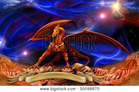 Dragon i rummet Over pergamenter