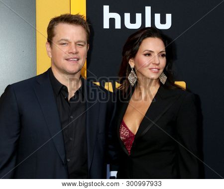 LOS ANGELES - MAY 7:  Matt Damon, Luciana Barroso at the 