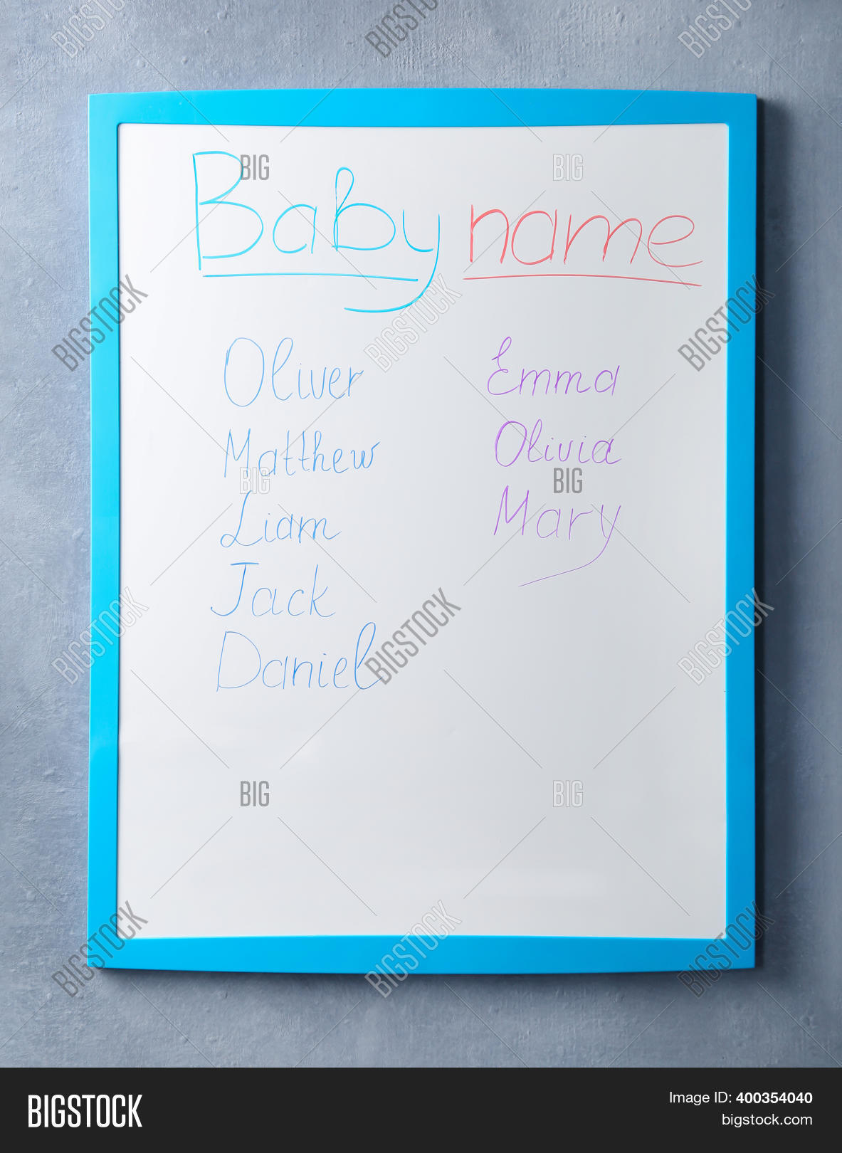 White Board Baby Names Image & Photo (Free Trial) Bigstock