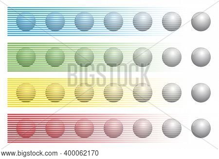 Optical Illusion With Balls Of The Same Color Behind Different Colored Stripes, Known As Munker-whit