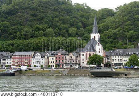 Sankt Goar At The Rhine Gorge In Rhineland-palatinate, Germany