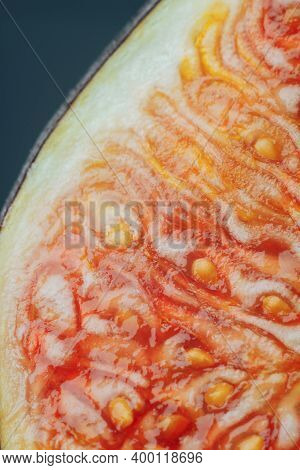 Macro Photo Of Figs In The Section