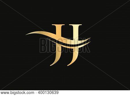 Jj Logo Vector. Swoosh Letter Jj Logo Design For Business And Company Identity.