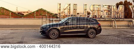Katowice, Poland- 10.06.2020: Mercedes Eqc All-electric Sports Suv, In The Leroy Merlin Parking Lot