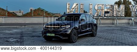 Katowice, Poland- 10.06.2020: Mercedes Eqc All-electric Sports Suv, In The Leroy Merlin Parking Lot