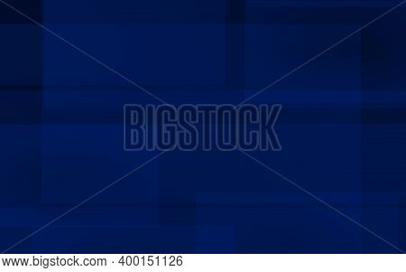 Dark Blue Background. Blue Backdrop With Transparent Suares. 3d Illustration