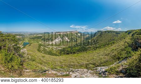 Mangup Kale, Famous Cave City Mangup-kale, Near The City Of Bakhchisaray, Crimea. Panoramic View
