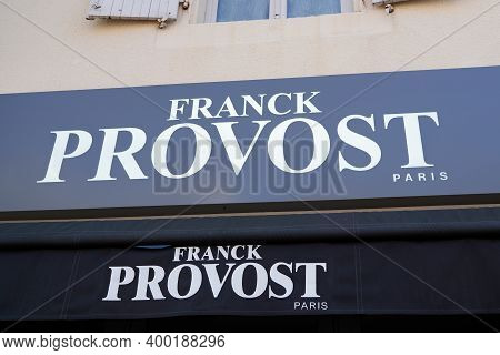 Bordeaux , Aquitaine  France - 12 15 2020 : Franck Provost Logo And Text Sign On Entrance Of Famous 