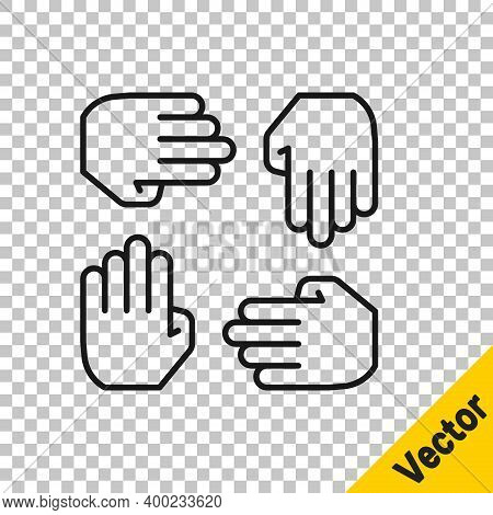 Black Line Project Team Base Icon Isolated On Transparent Background. Business Analysis And Planning