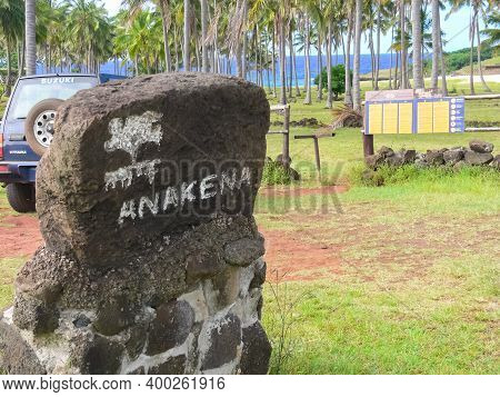 Angaroa, Easter Island, Chile - December 20, 2018: Orongo, The Relevance Of Easter Island. Orongo, T