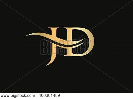 Initial Monogram Letter Jd Logo Design Vector. Jd Letter Logo Design With Modern Trendy