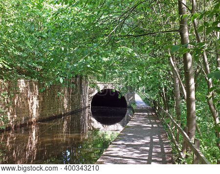 Fallingroyd Tunnel On The Rochdale Canal In Hebden Bridge Built To Carry The Canal Under The A58 Roa