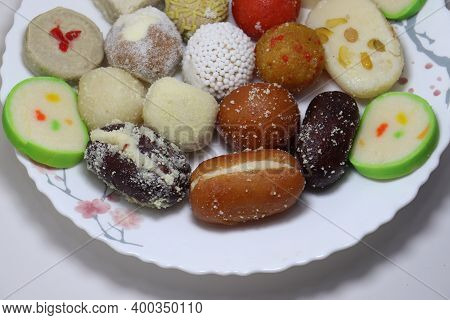 Tasty Multiple Sweet Stock On Plate