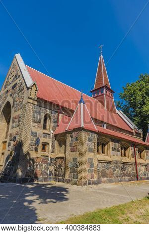 Amber, Russia - 18.08.2020: The Temple In Honor Of The Kazan Icon Of The Mother Of God In Summer Day
