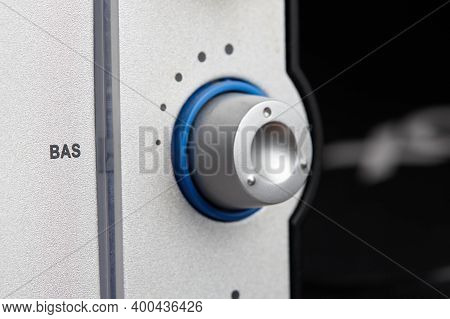 Audio Woofer With Bass Regulator. Loud Audio Equipment.