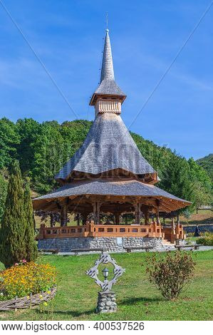 Buildings In The Barsana Monastic Complex, Maramures, Romania. The First Wooden Church Was Built In 
