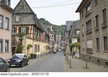 City View Of Bacharach, A Town In The Mainz-bingen District In Rhineland-palatinate, Germany