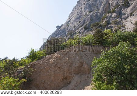 At The Foot Of Mount Sokol, Kush-kai In Crimea Between The Village Of Novy Svet And The City Of Suda