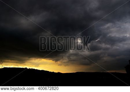 Storm Clouds At Sunset. Storm Clouds. Storm