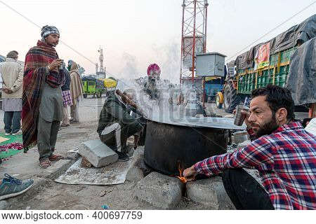 New Delhi, India - December , 2020
Farmers Are Protesting At Singhu Border Against The New Farm Law 