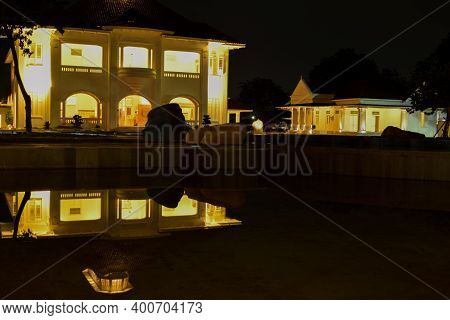 Bekasi, Indonesia, December 2020 - The Bekasi History Museum In Tambun At Night, Indonesia. Bekasi H