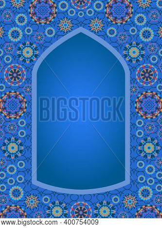 Arabic Floral Arch. Traditional Islamic Ornament. Mosque Decoration Design  Element. Design Template