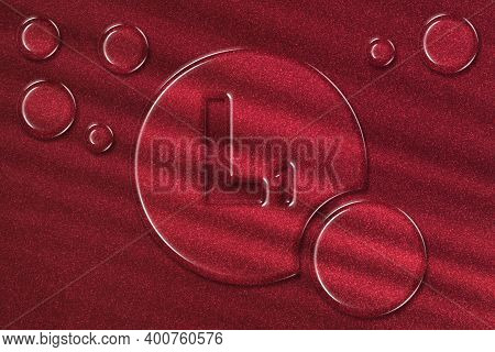 Vitamin L1 Health Symbol, Vitamin Concept, Anthranilic Acid, Red Background