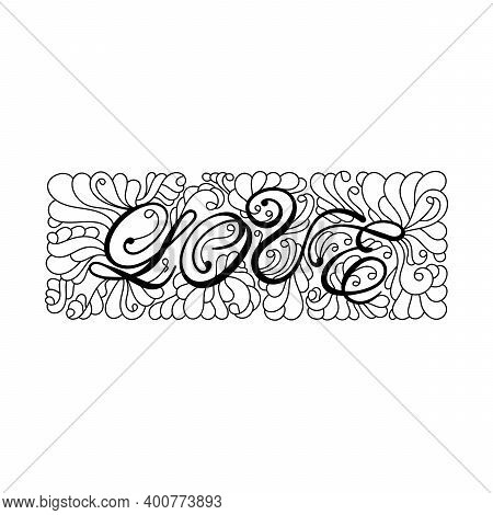 Word Love Coloring Vector &amp; Photo (Free Trial) | Bigstock