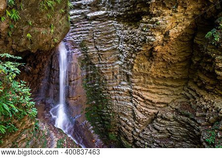 Rufabgo Waterfall Heart Of Rufabgo, Northern Caucasus, Russia.