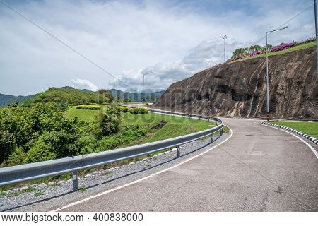 Beautiful Road On The Ratchaprapa Choew Lan Dam In Surat Thani, Thailand
