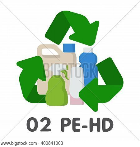 Plastic Recycle Symbol. Vector Illustration, Pe-hd Hdpe
