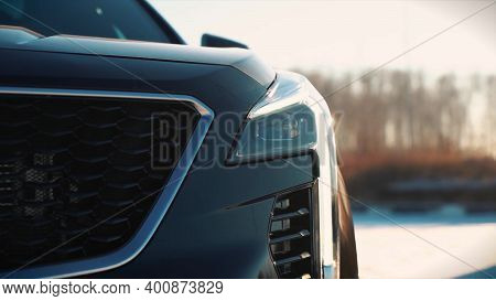 A Close Up Of A Car. High Quality Photo
