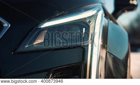 A Close Up Of A Car. High Quality Photo