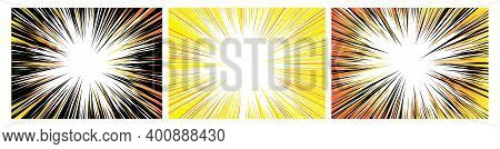 Speed Line Fast Motion Background. Comic Illustration With Lines