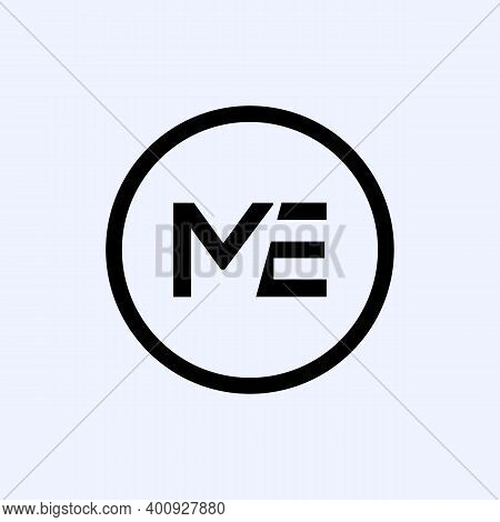 Initial Me Letter Logo Vector Template. Abstract Letter Me Logo Design. Minimalist Linked Letter Tre