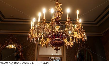 Madrid, Spain - 19 - September - 2020: Interior View Of Cerralbo Museum Located In The Cerralbo Pala
