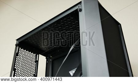Close-up Of The Computer Case. High Quality Photo