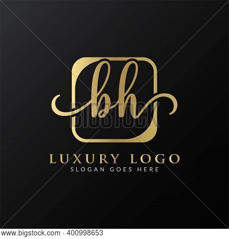 Initial Bh Letter Logo Creative Modern Typography Vector Template. Creative Luxury Letter Bh Logo Ve