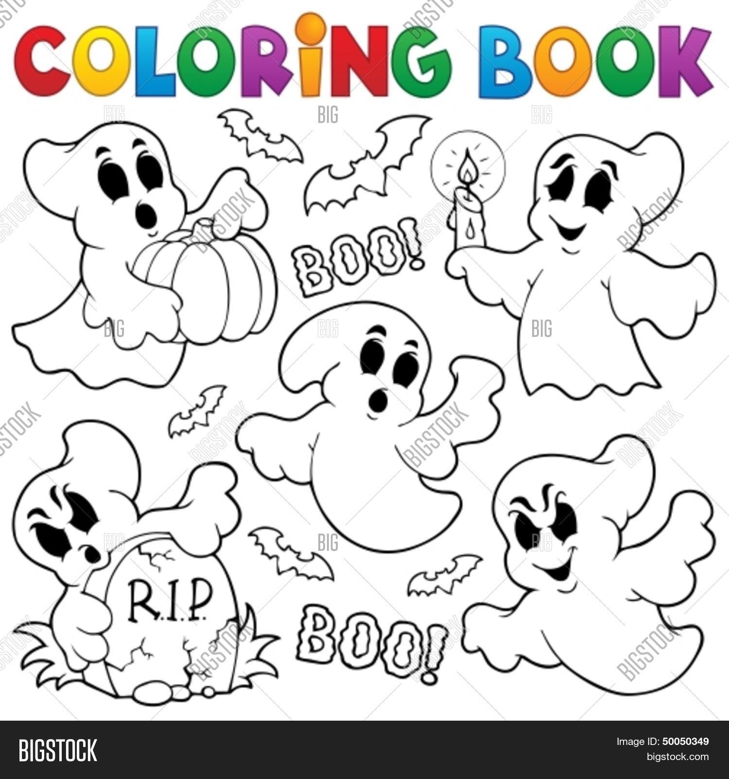 Coloring Book Ghost Vector & Photo (Free Trial) | Bigstock