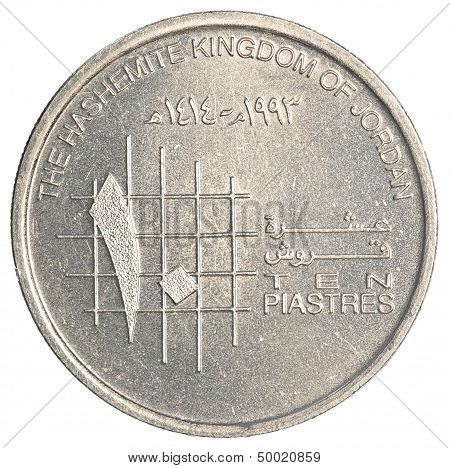 10 Jordanian Piasters Coin