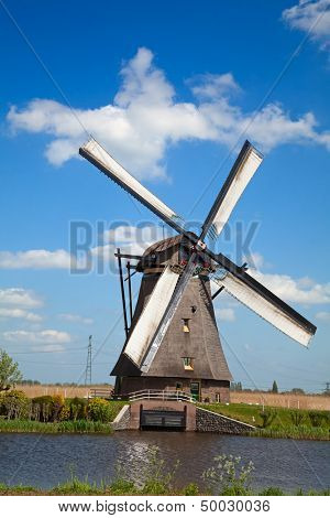 Ancient windmils near Kinderdijk, Netherlands