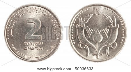 2 Israeli New Sheqel Coin