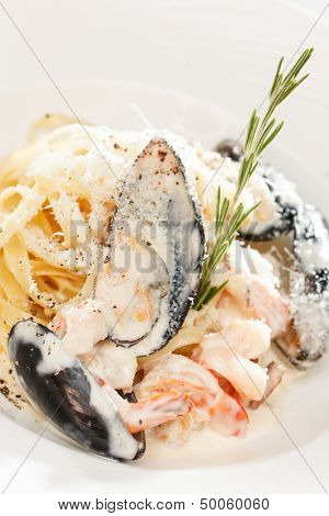 Pasta with seafood 