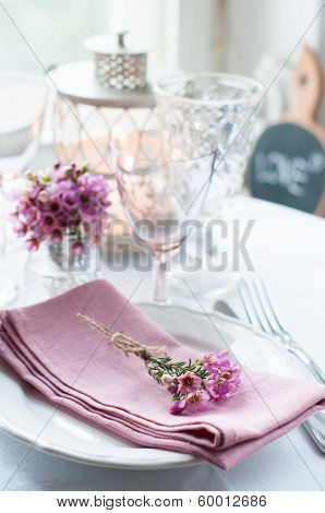 Festive Wedding Table Setting